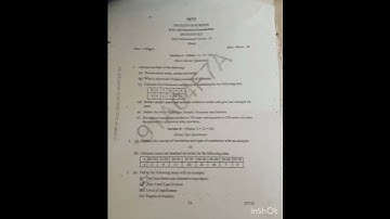 bio statistics bsc 3rd semester degree question paper