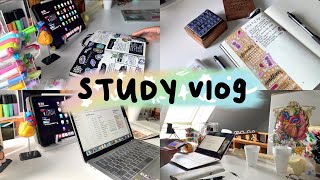 a productive study vlog ✨ (online school and catching up on work) 📚🌈