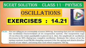 NCERT SOLUTION | CLASS 11 PHYSICS | EXERCISES 14.21  | OSCILLATIONS  IN  TAMIL  |  CBSE SOLUTION