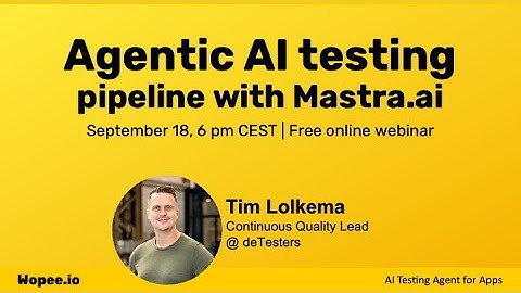 Agentic AI testing pipeline with Mastra.ai