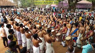 കുട്ടൻമാരാരുടേയും  മകന്റ്റേയും  കിടിലൻ പാണ്ടിമേളം|കുട്ടനെല്ലൂർ പൂരം 2021