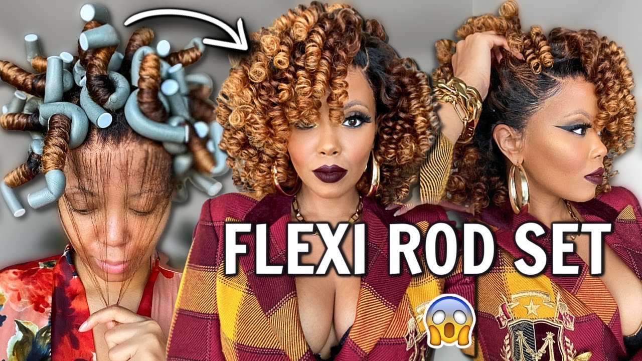 😱 OMG BEST Flexi Rod SET on Natural Hair TEXTURE Lace Wig! HEATless Curls like CROCHET! HerGivenHair