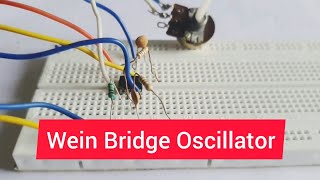 Wein bridge oscillator using Op-Amp | IC 741| Experiment | Breadboard | LC Oscillator