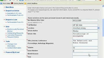 KU Libraries - Request Articles Owned By KU