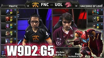Fnatic vs Unicorns of Love | S5 EU LCS Summer 2015 Week 9 Day 2 | FNC vs UOL W9D2 G5
