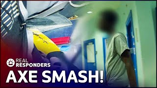 Axe-Wielding Burglar Caught Red-Handed by Solo Cop | Real Responders