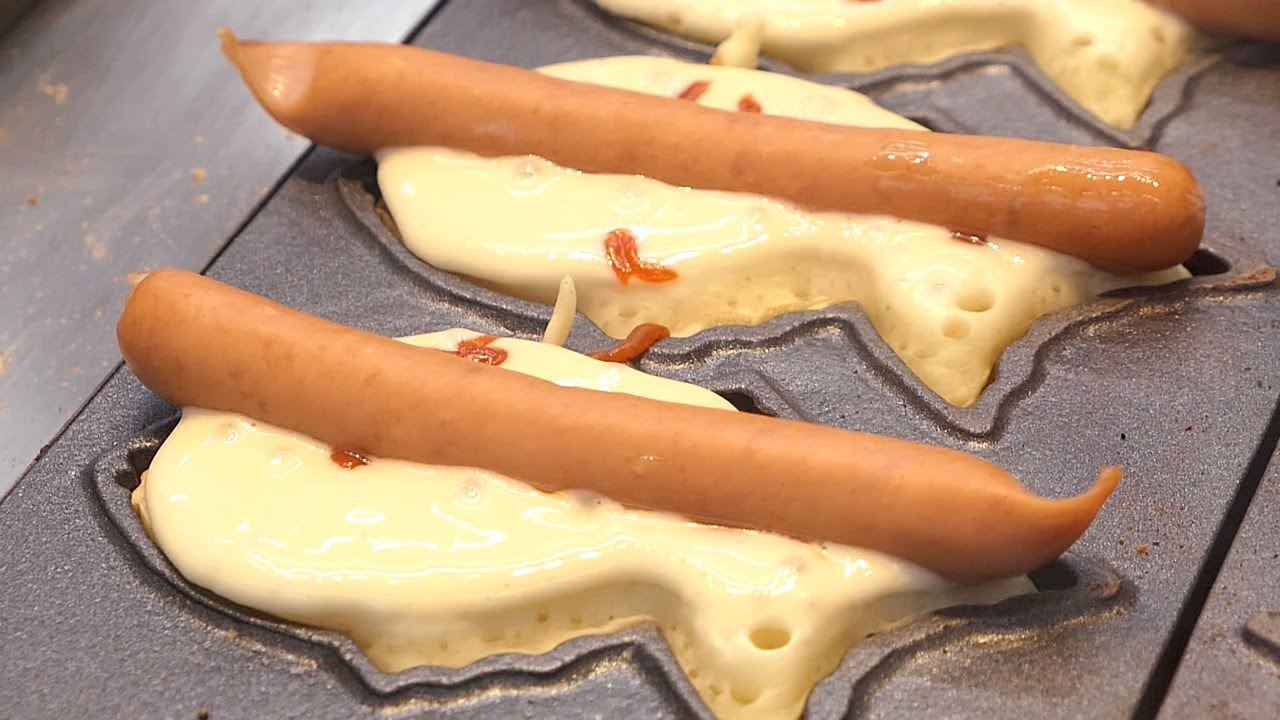 소시지 치즈 붕어빵 일본 길거리음식 / Sausage Cheese Taiyaki Japanese street food