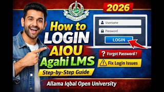 Famous How to Login AIOU Agahi LMS Portal 2026 | Login Problem Solution | Step-by-Step Guide Profile