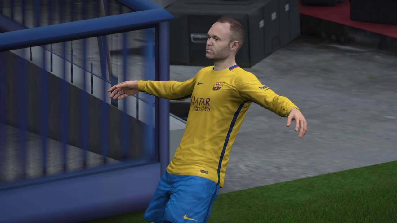FIFA 16 iniesta funny flag celebration