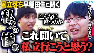 【こんな違うの...】国立落ち早稲田生が嘆く私文の惨状を調査！【wakatte TV】#1012