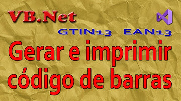 Gerar e imprimir código de barras EAN13 GTIN13 com VB.Net