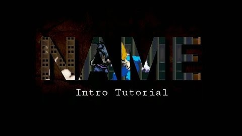 How to make Name Intro tutorial | KINEMASTER vlog intro | the best intro