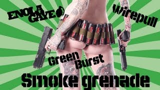 Enola Gaye Wire Pull Burst Smoke Grenade - GREEN