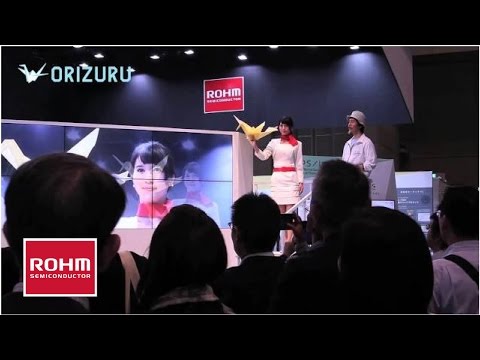 [ROHM] 「Lazurite Fly」が実現する折り鶴飛行体 - 飛行デモンストレーション - (CEATEC JAPAN 2015)