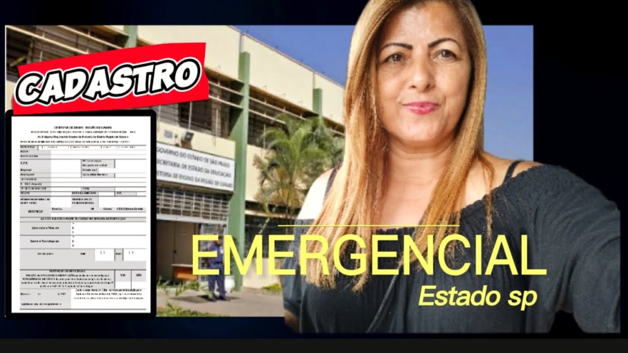 PROFESSORES Ficha de Inscrição CADASTRO EMERGENCIAL ESTADO SP - YouTube