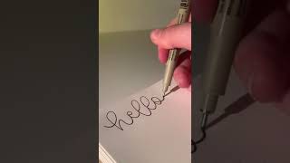 how to fake calligraphy with a regular pen hack #shorts