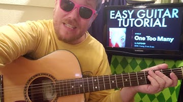 How To Play One Too Many FLETCHER // guitar lesson beginner tutorial easy fingerstyle chords