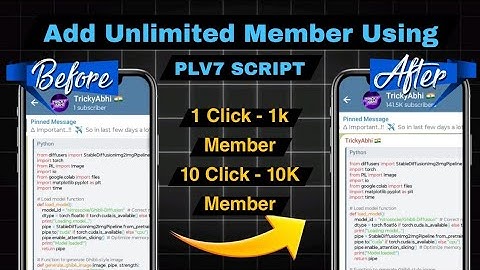 how to add unlimited members in telegram group ⚡ | Telegram Member Adder Script 2025 Latest 🔥 | PLV7