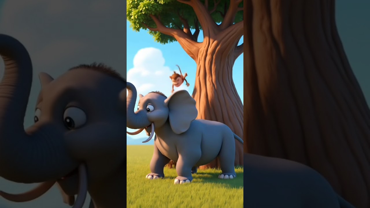 हाथी की कहानी 🐘🐒 #kidsstory #cartoon #moralstories #hindicartoon #cartoonshorts #trending #indiancar