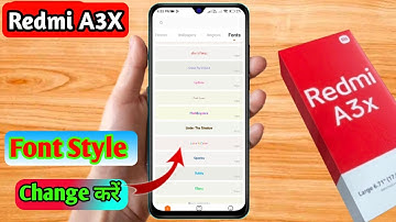 how to change font style in redmi a3x | redmi a3x font style change