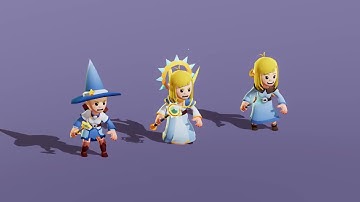 www.Meshtint.com | Basic animations included in Female Mage Modular Pack 01 Cute Series