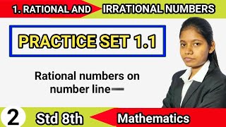 Practice set 1.1 maths 8th standard | rational numbers on number line in hindi maharashtra board