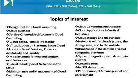 International Journal on Cloud Computing: Services and Architecture (IJCCSA)