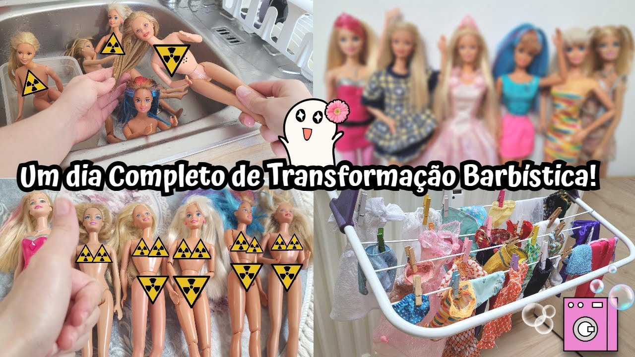 Muitas Roupinhas e Bonecas para Limpar 🧼 Dia de Limpeza com as Barbies