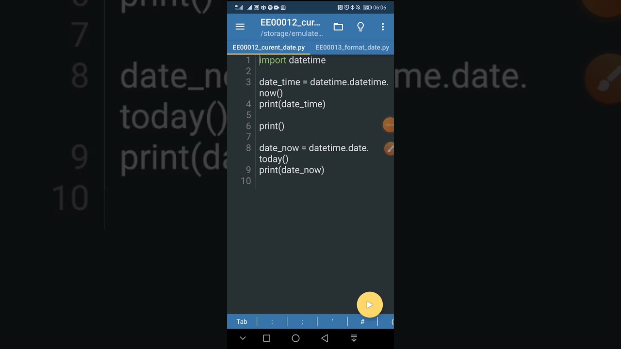 strftime  2022  Python 🐍 on Android: 13 Format a Date and Time using the strftime() Method