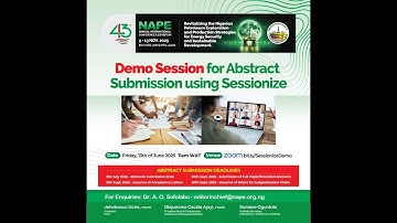 Demo Session for Abstract Submission using Sessionize