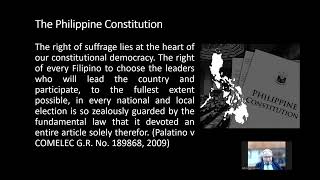 Part 1 -Philippine Election Law - Full Course - Introduction to the Course