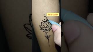 Small flower tattoo 🌹🌹 on hand#shorts #tattoo #art #viral #viralshorts #viralvideo