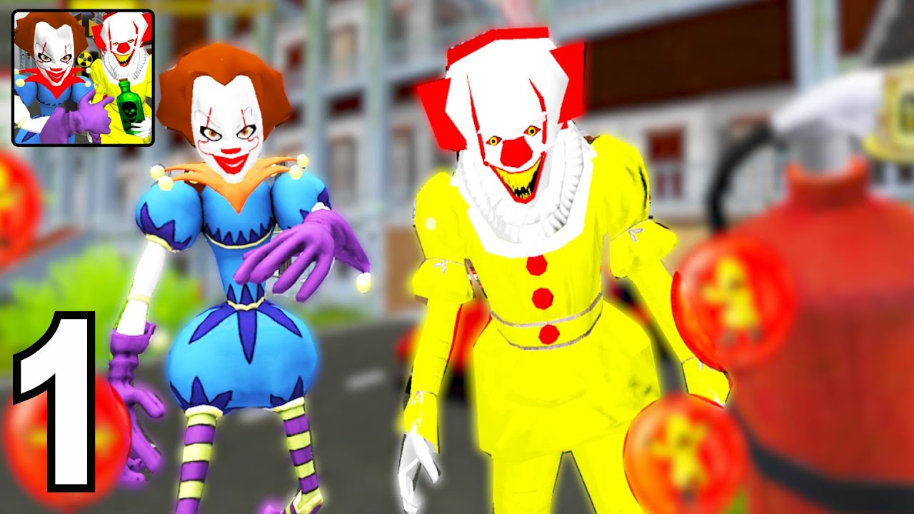 Clown Brothers Neighbor Escape 3D Gameplay Walkthrough level 1 - YouTube