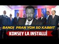 Bandi pran yon so kabrit  koney la installe nan palais nasyonal  batay pwal komanse   abner gelin