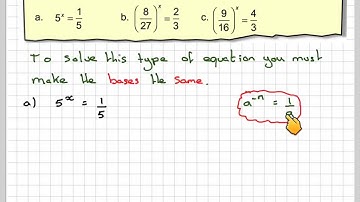 Solving exponential equations by making the bases the same
