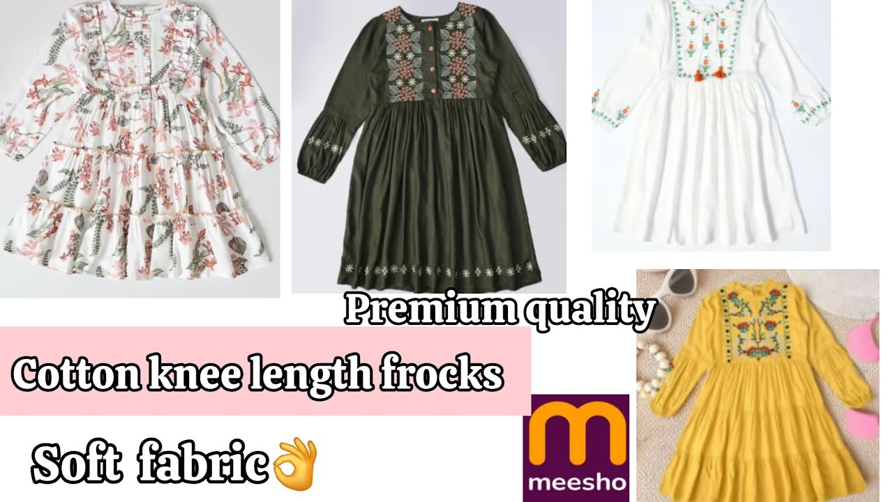 Soft cotton fabric knee length frocks in Meesho YouTube — free download