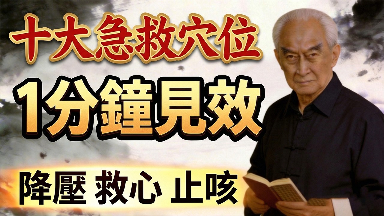 南懷瑾:中醫十大「救急」方法！1分鐘快速降壓、止痛、救心、止咳，必須收藏！附：鼻炎根治艾灸法!講透中醫十大救急心法，降壓、救心、止咳一招搞定｜氣血通暢百病不生