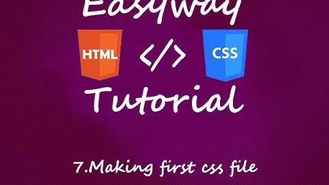 7. HTML & CSS Tutorial-Making first css file -english