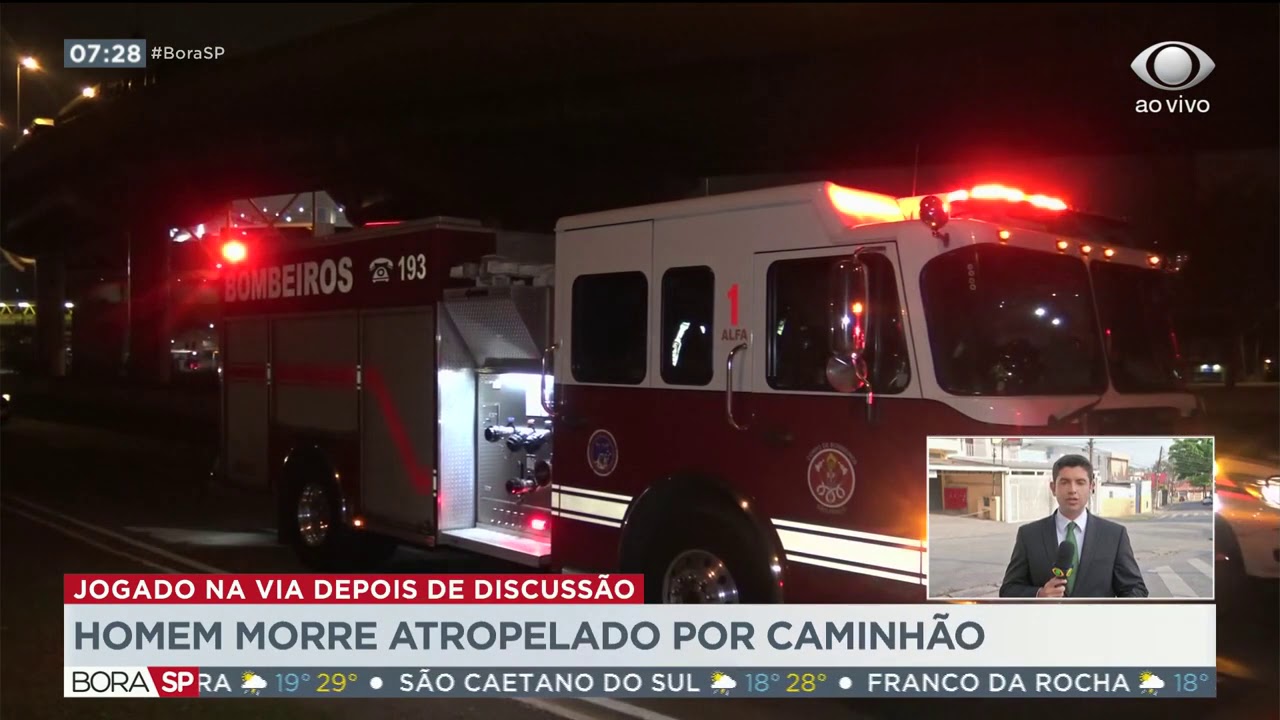 Homem morre atropelado por caminhão em SP brasil urgente hoje
