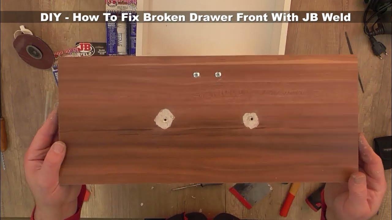 DIY How To Fix EASY Broken Drawer Front With JB Weld Bob The Tool Man