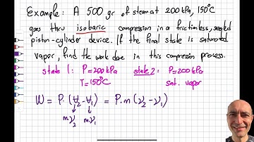 Thermo 4.4 - Isobaric Process -  Boundary Work - Solved Example Problem