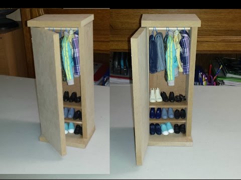 wooden doll closet