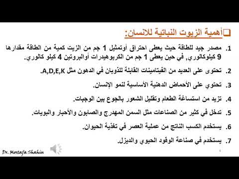 مقدمة عن تكنولوجى المحاصيل ومشاكل محاصيل الزيوت فى مصر