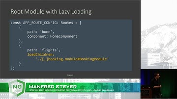 "Improving Startup Performance Lazy Loading" | Manfred Steyer | ng-conf 2017 Minified