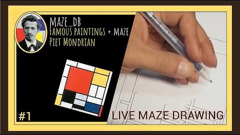 maze_db / LIVE MAZE DRAWING #1 famous painting_Piet Mondrian