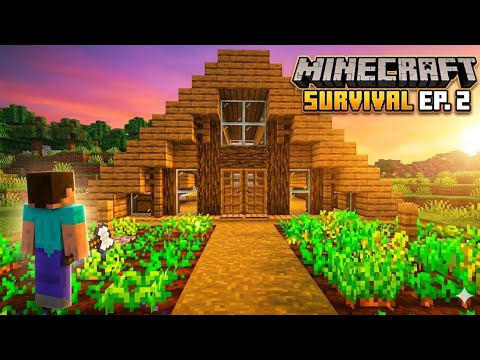 Finally Built a Safe House in Minecraft Survival! (Ep. 2)