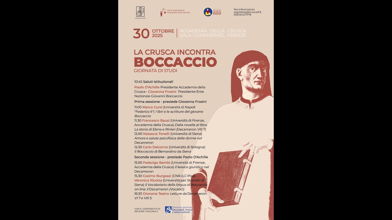 Giornata di studi La Crusca incontra Boccaccio