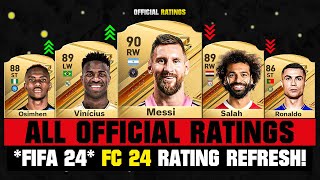 FIFA 24 | ALL OFFICIAL PLAYER RATINGS (EA FC 24)!  ft. Messi, Vinicius, Ronaldo…