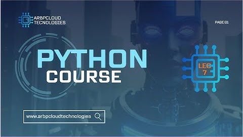 Python Course Lecture   7