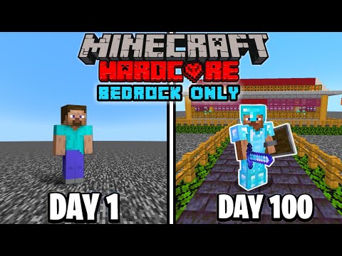 I Survived 100 Days in Bedrock Only World in Minecraft Hardcore! Episode#1 (Hindi)